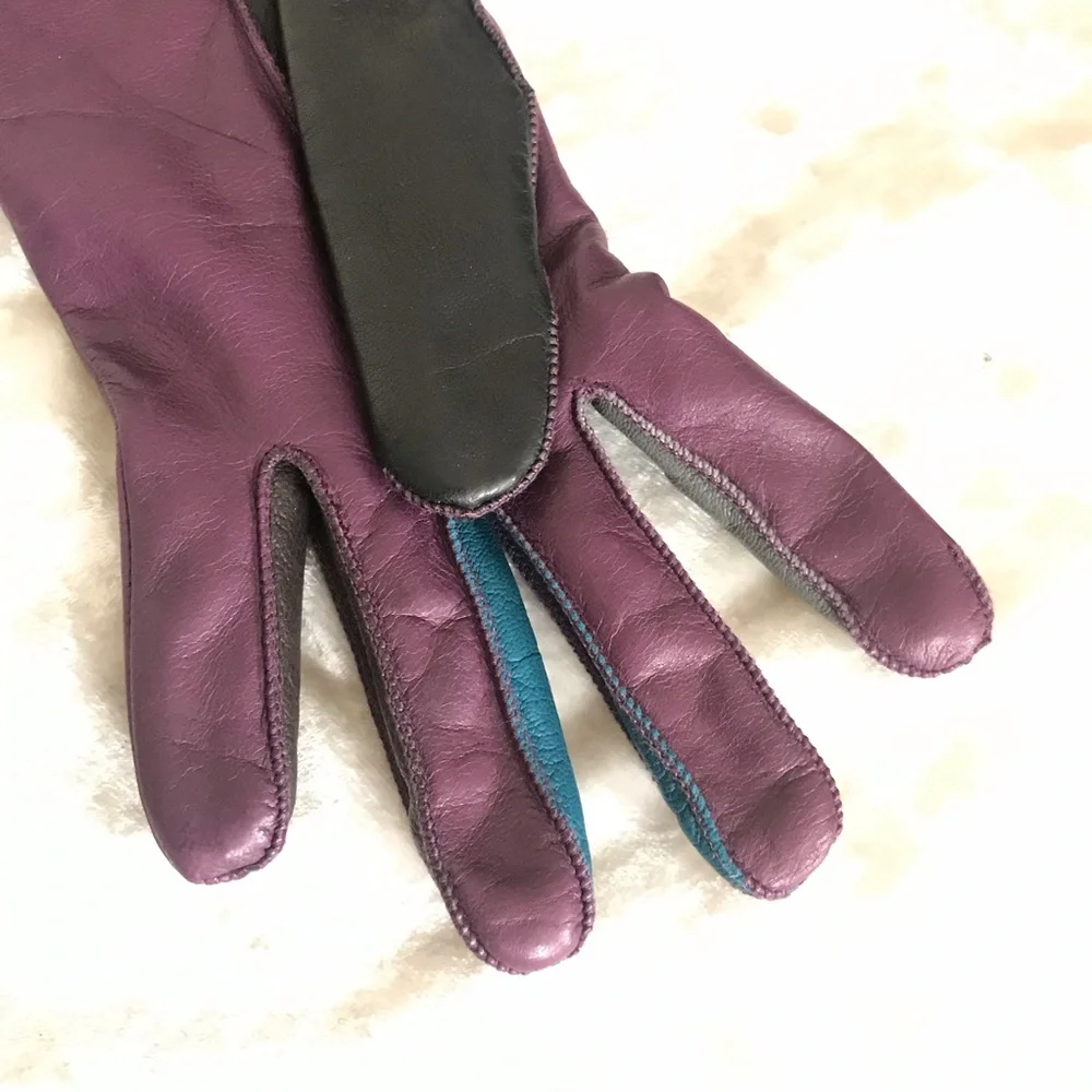 Portolano Rosebud Multi Colored Leather Gloves
